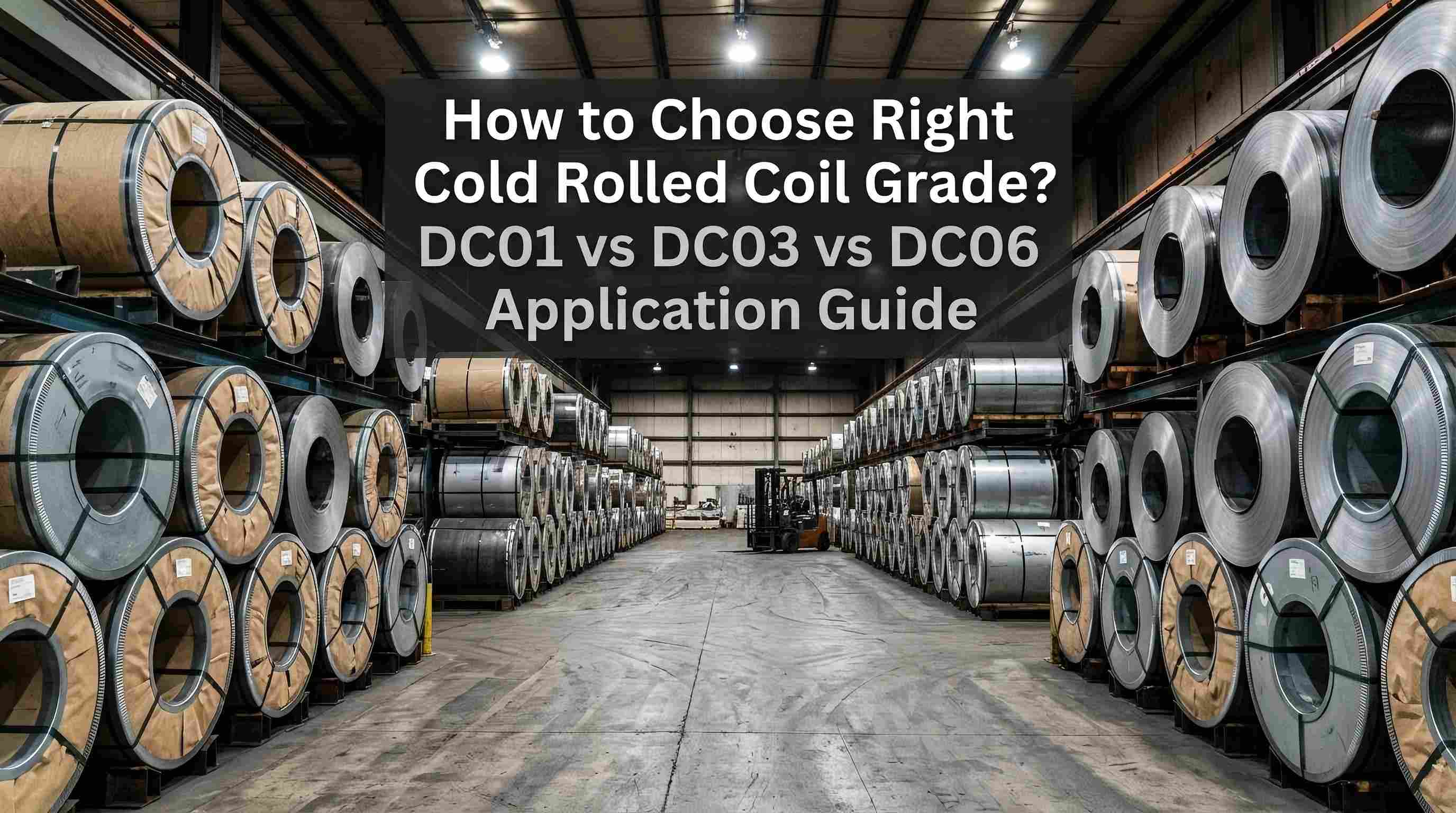 Comment choisir la bonne qualité de bobine laminée à froid ? Guide d'application DC01 vs DC03 vs DC06